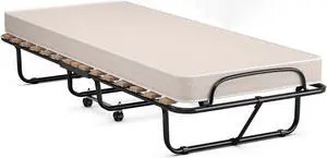 SlickBlue 75 x 31.5 Inch Folding Guest Bed with Memory Foam Mattress for Adult