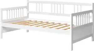 SlickBlue Modern Twin Size Daybed Frame with Wooden Slats Support