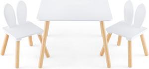 SlickBlue 3 Pieces Kids Table and Chairs Set for Arts Crafts Snack Time-White