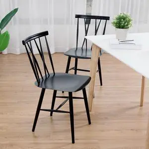 SlickBlue Set of 2 Modern Dining Chairs with Backrest