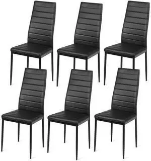 SlickBlue Set of 6 High Back Dining Chairs