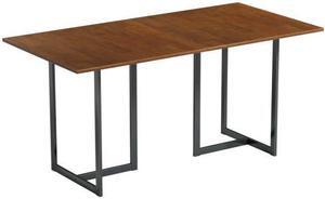 SlickBlue Metal Frame Wood Top Console Dining Table Rectangular Kitchen Table-30 Inch Steel frame