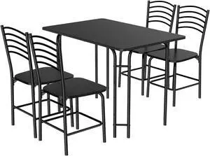 SlickBlue 5 Pieces Wood Rectangular Dining Table Set