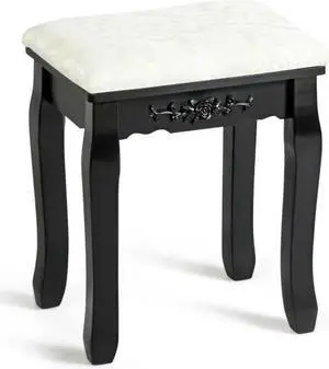 SlickBlue Vanity Stool Makeup Bench Dressing Stool-Black