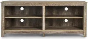 SlickBlue 4 Cubby Entertainment Media Console with Shelves