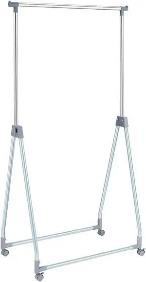 SlickBlue Extendable Foldable Heavy Duty Clothing Rack with Hanging Rod