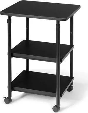 SlickBlue 3-tier Adjustable Printer Stand with 360° Swivel Casters