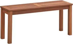 SlickBlue 2-Seater Patio Backless Dining Bench with Breathable Slatted Seat