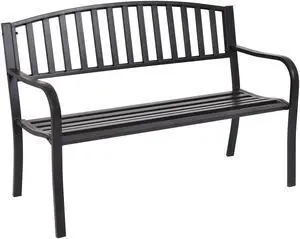 SlickBlue 50 Inch Patio Garden Bench Loveseats for Outdoor