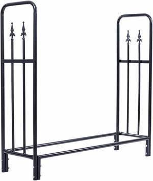 SlickBlue 4 Feet Outdoor Heavy Duty Steel Firewood Wood Storage Rack