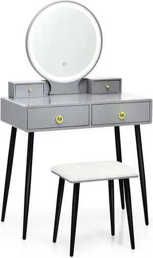 SlickBlue Vanity Table Set with Mirror