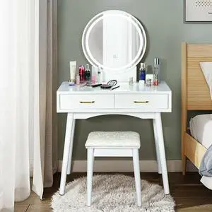 SlickBlue Vanity Dressing Table Set with 3 Lighting Modes