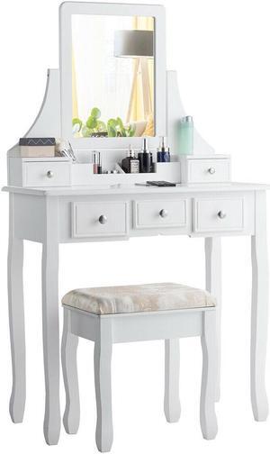 SlickBlue 5 Drawers Removable Box Makeup Dressing Vanity Set