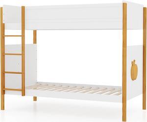 SlickBlue Twin Over Twin Bunk Bed with Integrated Ladder and Safety Guardrails
