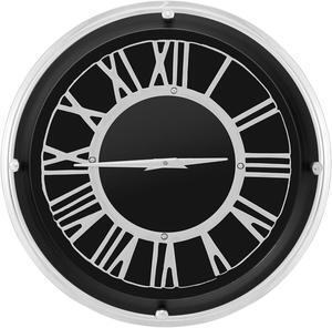 SlickBlue 13.5 Inch Silent Wall Clock with Silver Frame
