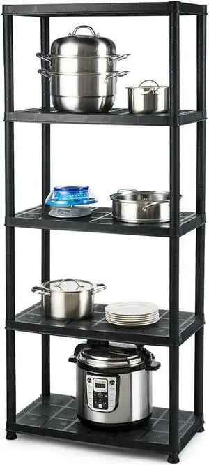 SlickBlue 5-Tier Storage Shelving Freestanding Heavy Duty Rack in Small Space or Room Corner
