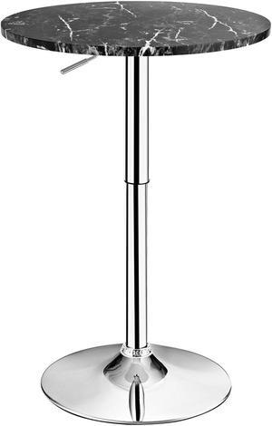 SlickBlue 360° Swivel Cocktail Pub Table with Sliver Leg and Base