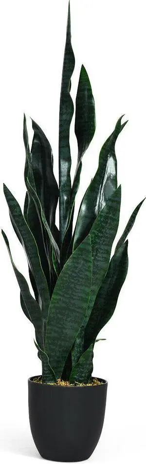 SlickBlue 35.5 Inch  Indoor-Outdoor Artificial Fake Snake Plant
