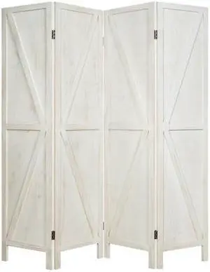 SlickBlue 4 Panels Folding Wooden Room Divider