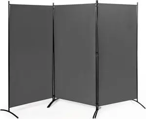 SlickBlue 6 Feet 3 Panel Room Divider with Durable Hinges Steel Base