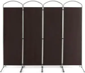 SlickBlue 6.2Ft Folding 4-Panel Room Divider for Home Office Living Room