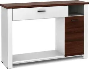 SlickBlue 48 Inch Console Table with Drawer and Cabinet