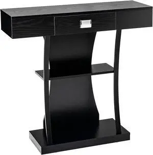 SlickBlue Console Table with Drawer and 2-Tier Shelves for Entryway Living Room