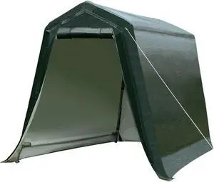 SlickBlue Outdoor Carport Shed with Sidewalls and Waterproof Ripstop Cover-6 x 8 ft