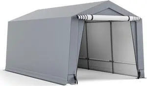 SlickBlue Outdoor Heavy-Duty Carport with 2 Doors-10 x 16 ft
