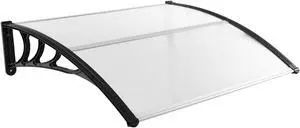SlickBlue 48 x 40 Inch Outdoor Front Door Window Awning Door Canopy Exterior