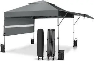 SlickBlue 10 x 17.6 Feet Outdoor Instant Pop-up Canopy Tent with Dual Half Awnings