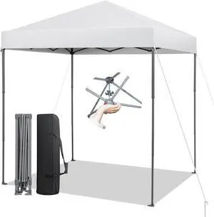 SlickBlue 6.6 x 6.6 Feet Outdoor Pop-up Canopy Tent with UPF 50+ Sun Protection
