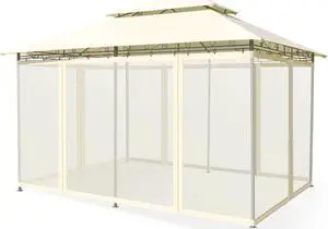 SlickBlue 10 Feet x 13 Feet Tent Canopy Shelter with Removable Netting Sidewall