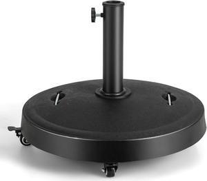 SlickBlue 51LBS 20.5Inch Outdoor Umbrella Base with Wheels and Handles