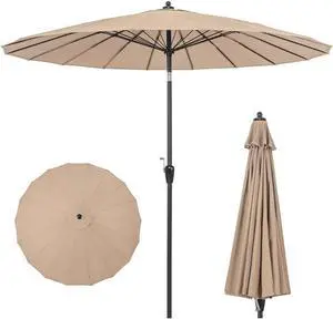 SlickBlue 9 Feet Round Patio Umbrella with 18 Fiberglass Ribs