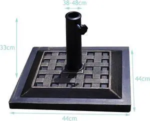 SlickBlue 17.5 Inch Heavy Duty Square Umbrella Base Stand of 30 lbs for Outdoor