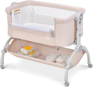 SlickBlue 3-in-1 Baby Bassinet with Double-Lock Design and Adjustable Heights
