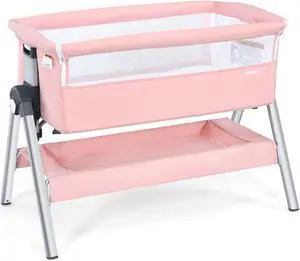 SlickBlue Portable Baby Bedside Sleeper with Adjustable Heights and Angle