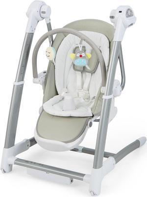 SlickBlue Baby Folding High Chair with 8 Adjustable Heights and 5 Recline Backrest