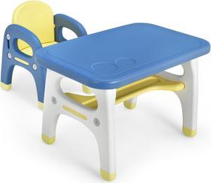 SlickBlue Kids Activity Table and Chair Set with Montessori Toys for Preschool and Kindergarten