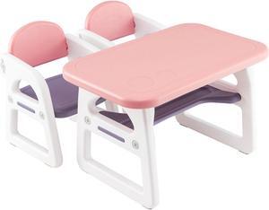 SlickBlue Kids Table and Chair Set with Building Block