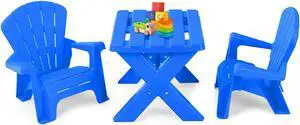 SlickBlue 3-Piece Plastic Children Table Chair Set