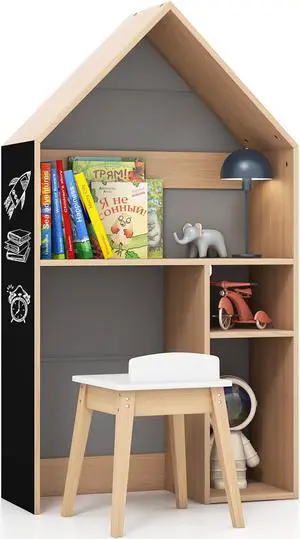 SlickBlue 2-in-1 Kids House-Shaped Table and Chair Set