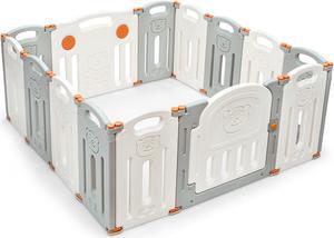 SlickBlue Fold-able Baby Playpen 14 Panel Activity Center Safety Play Yard