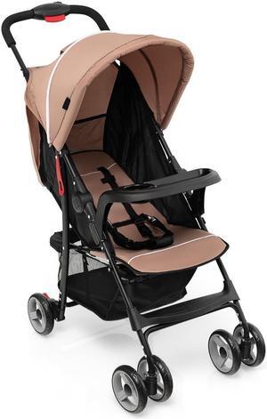 SlickBlue Toddler Travel Stroller for Airplane with Adjustable Backrest and Canopy