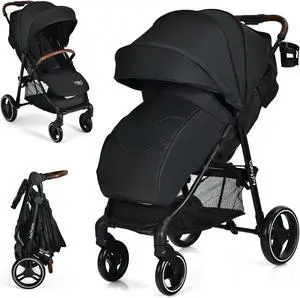 SlickBlue 5-Point Harness Lightweight Infant Stroller with Foot Cover and Adjustable Backrest
