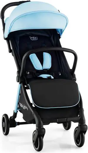SlickBlue One-Hand Folding Portable Lightweight Baby Stroller with Aluminum Frame