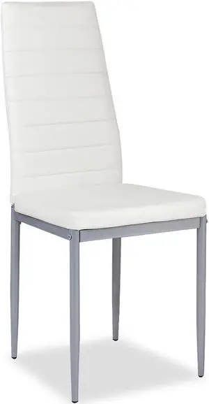 SlickBlue 4 pcs PVC Leather Dining Side Chairs Elegant Design
