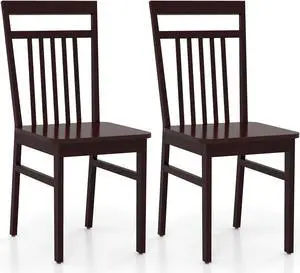 SlickBlue Set of 2 Farmhouse Dining Chair with Slanted High Backrest