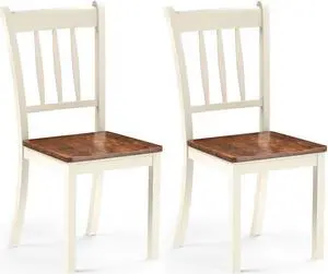 SlickBlue 2 Pieces Solid Whitesburg Spindle Back Wood Dining Chairs